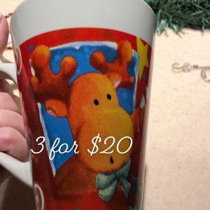 Lovett reindeer tall mug 3itemsfor$20